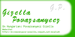 gizella povazsanyecz business card